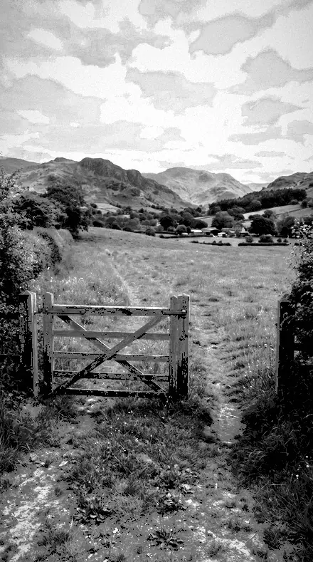 Chalk Ridge applied to The field, red filtered